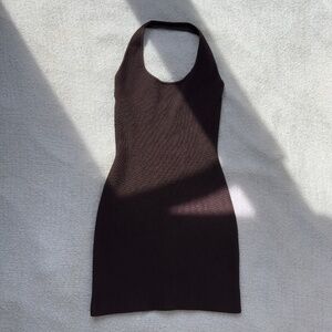 ARITZIA Babaton Sculpt Knit Backless Halter Dress